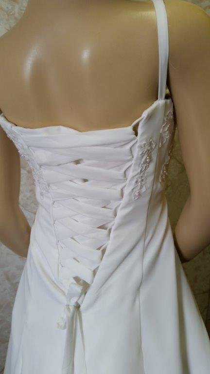 ivory chiffon flower girl dress